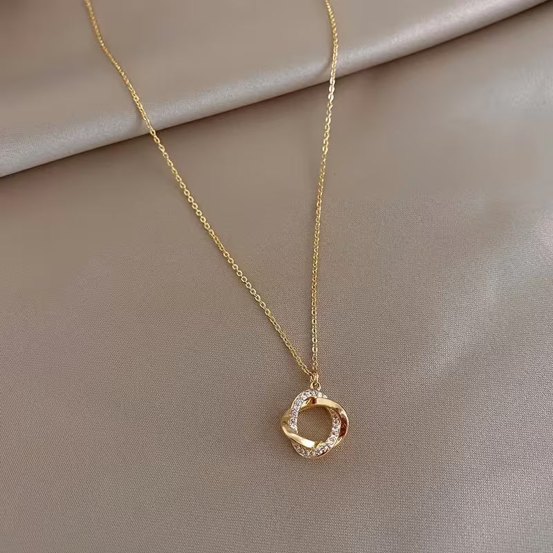 1pc Decorative Ring Pendant Necklace
