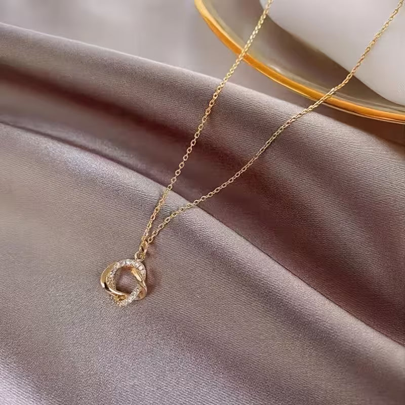 1pc Decorative Ring Pendant Necklace