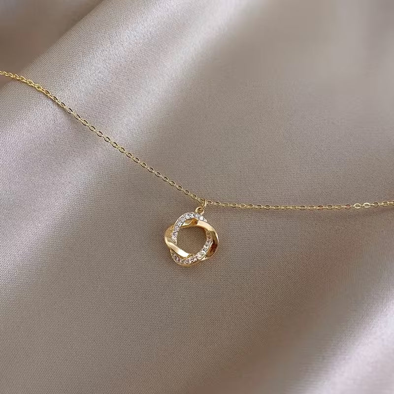 1pc Decorative Ring Pendant Necklace
